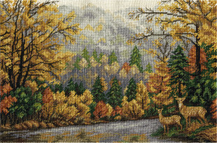 Набор для вышивания " PANNA" PS- 1763 ( ПС- 1763 ) " Оленья речка" 