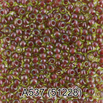 Бисер Чехия " GAMMA" круглый 1 10/ 0 2. 3 мм 5 г 1- й сорт А537 зеленый ( 51228 ) 