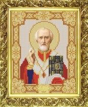 Икона Святой Николай Мирликийский Чудотворец (рисунок на ткани)